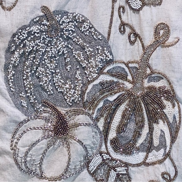 Rachel Zoe Embellished Muslin Harvest Tablet Runner 72”L - Picture 2 of 5